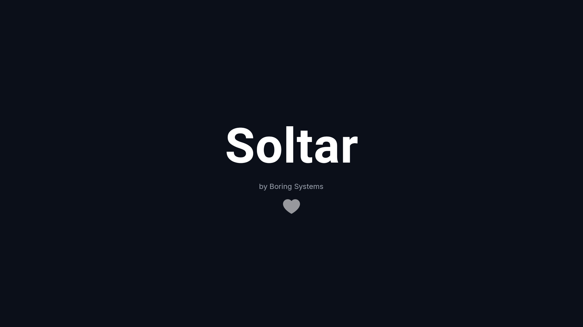 Soltar splash screen on a dark background